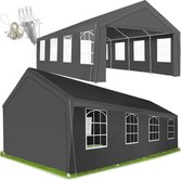 Bol.com tectake® Partytent 4x8 m - Tuinpaviljoen - Tuintent met waterdicht zeildoek - Partytent met UV-bescherming - Evenementen... aanbieding