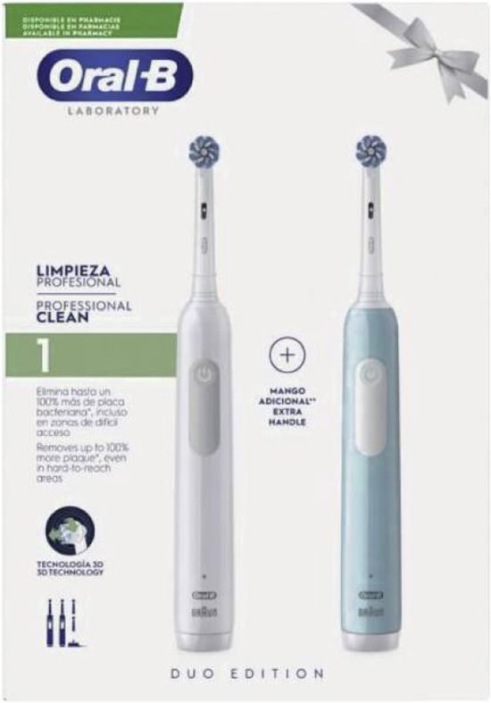 Oral-B Electrische tandenborstel Pro 1 Duo White & Blue