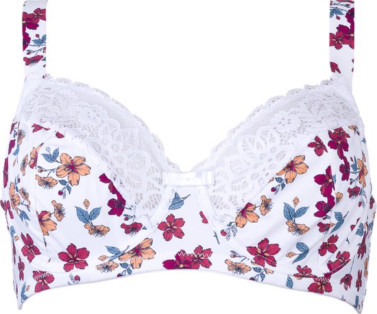 Guy de France - Soutien-gorge à BH ivoire/imprimé - micro imprimé - 100C