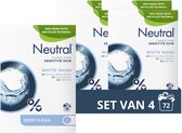 Bol.com Neutral Waspoeder - Parfumvrij Wit - dermatologisch getest en hypoallergeen - 4 x 18 wasbeurten - Voordeelverpakking aanbieding