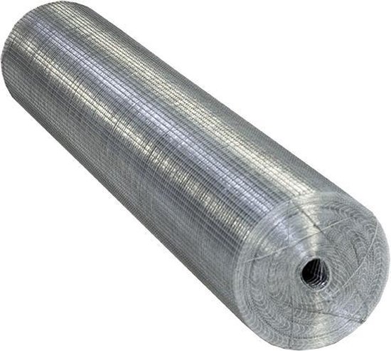Horizontaal Gaashek – 100 Cm Hoog, 25 M Lang, Verzinkt Staal, Maaswijdte 13x25 Mm, Inclusief 50 Tie-wraps En Gereedschap