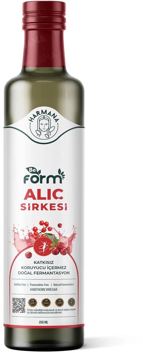 Harmana Be Form Meidoornazijn – 250 ml – Natuurlijke Fermentatie