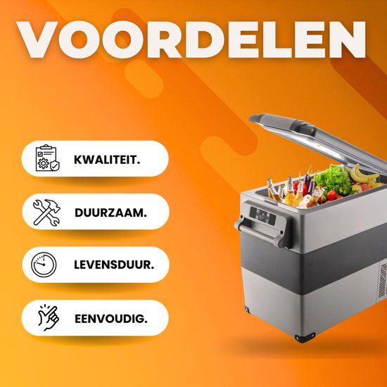 Koelbox XL - 55L - 60 Blikjes - Koeltas - Elektrisch - Oplaadbaar - Vriescombinatie - 220V - Camping, Auto, Caravan van Merkloos — afbeelding 5