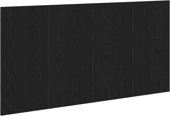 vidaXL - Lit - Tête de lit - Zwart - Chêne - Massief - Chêne - 160 x 1,5 x 80 cm
