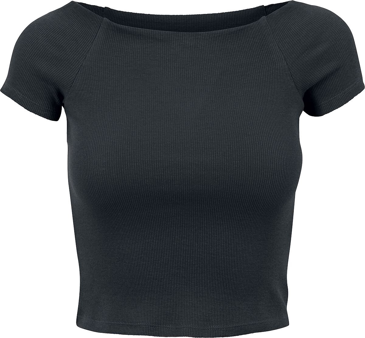 Urban Classics Off Shoulder Rib Tee Dames T-shirt – XL Zwart