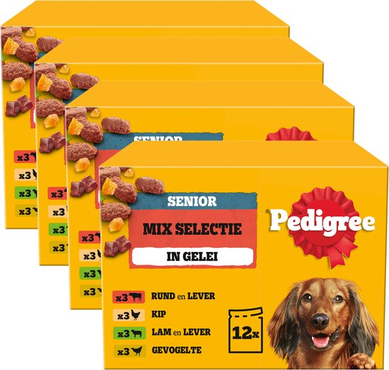 Pedigree Hondenvoer Senior - Mix Selectie in Gelei - 48x100g