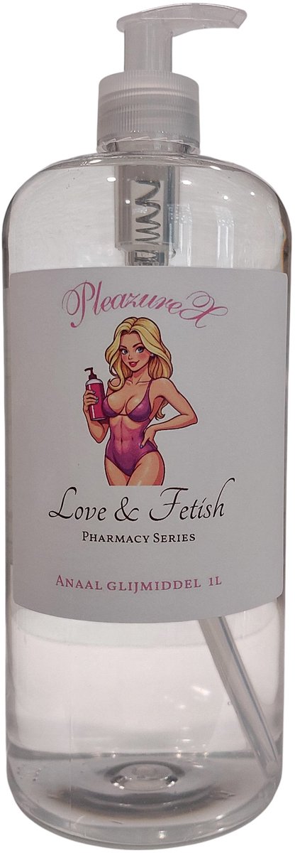 PleazureX - Pharmacy Series - Anale glijmiddel - 1 liter fles - intiem - hulpmiddel - drogist - 1L pomp fles