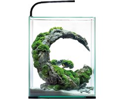 Aquarium - "Smart D&N 30 Set ECOM: Compleet Zwarte Aquariumset voor Vis en Garnalen, Ontworpen met Functionaliteit en Stijl in Gedachten."