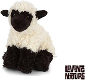 Knuffel Lammetje, zwart met wit, Living Nature