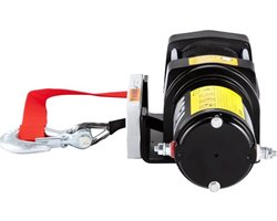 Elektrische Lier PRO - Takel - Hijskraan - 2040kg Power Winch - 12V DC Truck Lier - Synthetisch Touw 12,5M - Draadloze Afstandsbediening - Kabeltakel