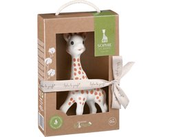 Sophie de giraf So'Pure - Bijtspeeltje - Bijtspeelgoed - Baby speelgoed - OK-Biobased - In gerecyled geschenkdoosje met organic katoenen strikje - 100% natuurlijk rubber - Vanaf 0 maanden - 17 cm - Beige/Bruin