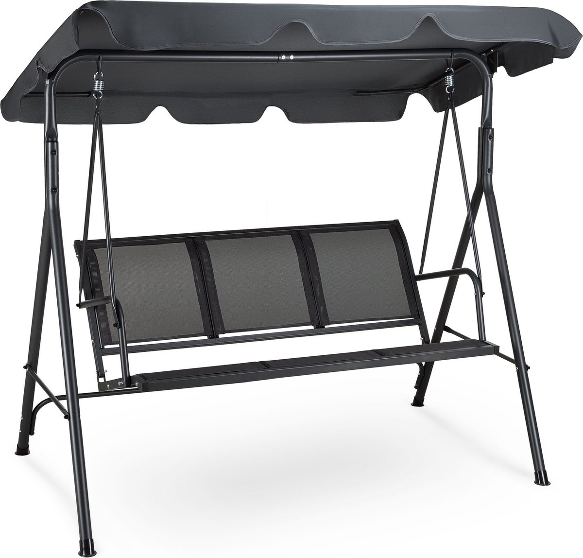 Luverno® Schommelbank - 3 Persoons - tot 220 kg - 172 x 112 x 151 cm - Verstelbaar Zonnedak - UV-bescherming - voor Tuin, Buiten - Tuinmeubelen