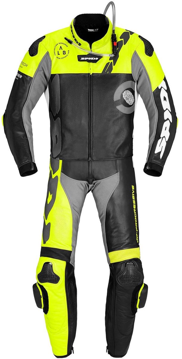 Spidi Dp-Progressive Touring 2-Delig Pak Zwart Fluo Geel - Racepak