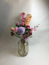 Zijden Boeket – 70-80 cm hoog – housewarming cadeau – moederdag cadeautje – moederdag cadeau voor mama – decoratie – DIY – zomer – Exclusief vaas – Plukboeket - Veldboeket – Kunstbloemen - nep bloemen - nepbloemen - kunstplanten