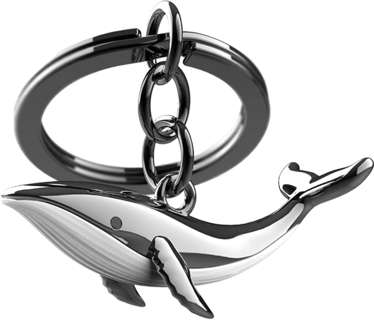 Metalmorphose Sleutelhanger Great Whale - Walvis Metaal 3D