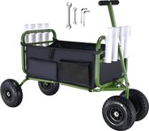 Bol.com Opvouwbare bolderkar - Strandwagen - 150KG Capaciteit met Ballonbanden - Waterdicht - Kinderenvervoer - Duwtang aanbieding