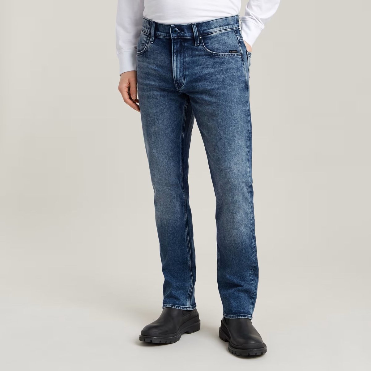 G-Star Mosa Straight Heren Jeans Faded Cascade