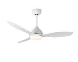 A-Flow Aerolight 48 Inch Plafondventilator met Verlichting - Wit - Afstandsbediening - 6 Snelheden - Dimbare LED Lamp - Timer