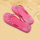 Neviti Slippers diamand - Just Married - roze - maat 40-41