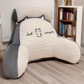 NOFFA Leeskussen voor bed en bank, wigkussen van traagschuim, ergonomisch rugkussen, perfect ter ondersteuning van de rug bij het ontspannen, spelen, lezen of