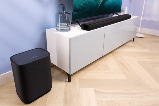Harman Kardon Enchant Subwoofer - Draadloze Premium Subwoofer voor Enchant 900 & 1100 - Diepe Bas Upgrade - Design Home Cinema Uitbreiding - Zwart