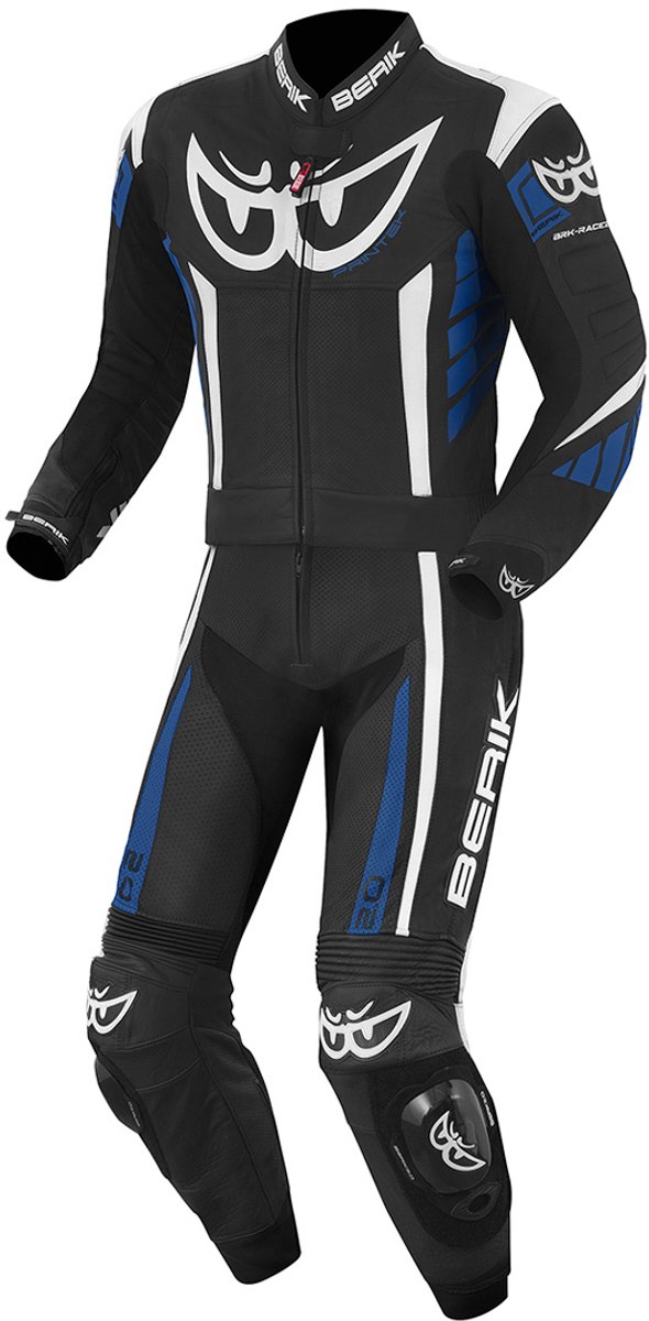 Berik Zakura Zwart Wit Blauw 2-Delig Motorpak - Racepak