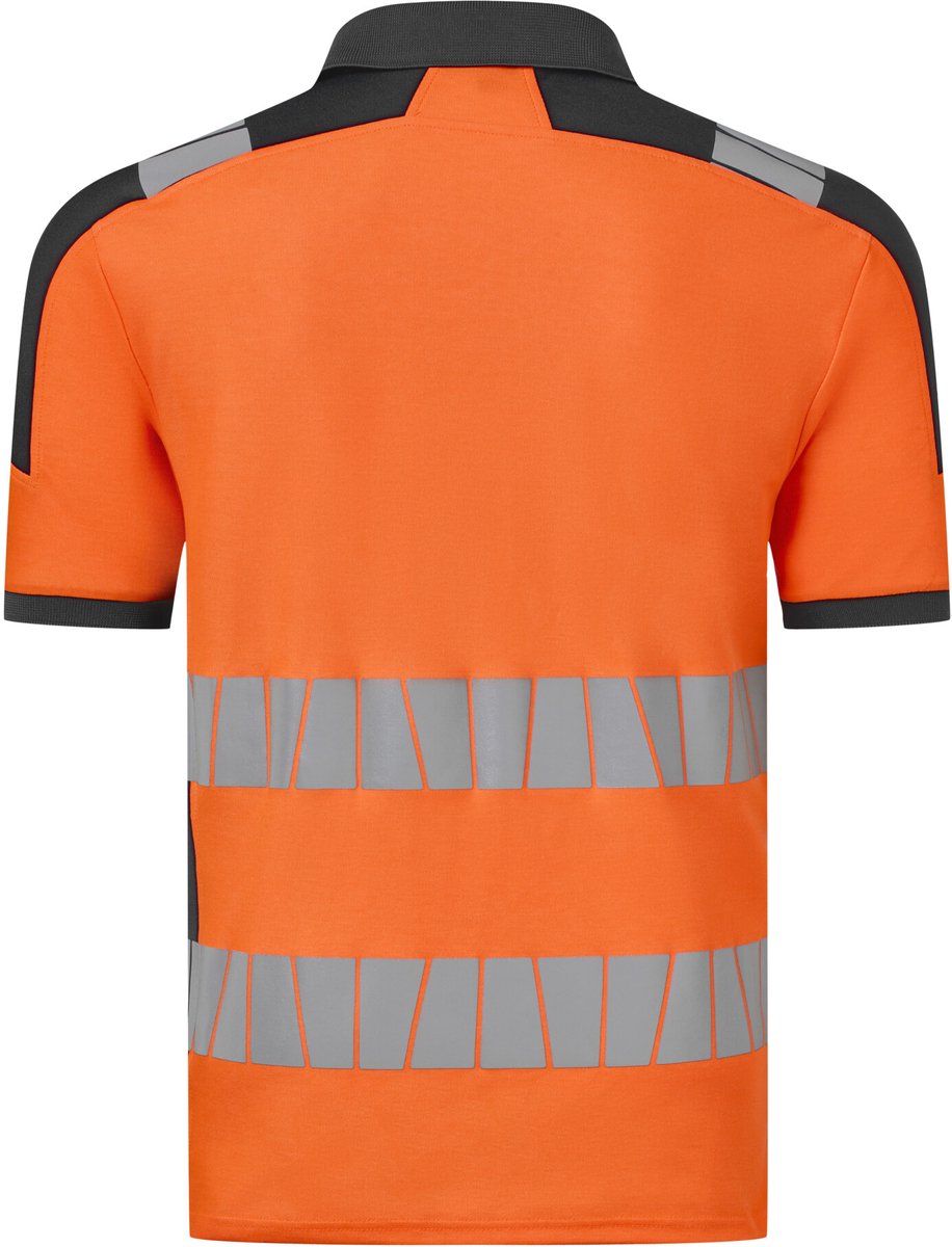 HAVEP Polo High Visibility+ 10080 - Fluo Oranje/Charcoal - XL