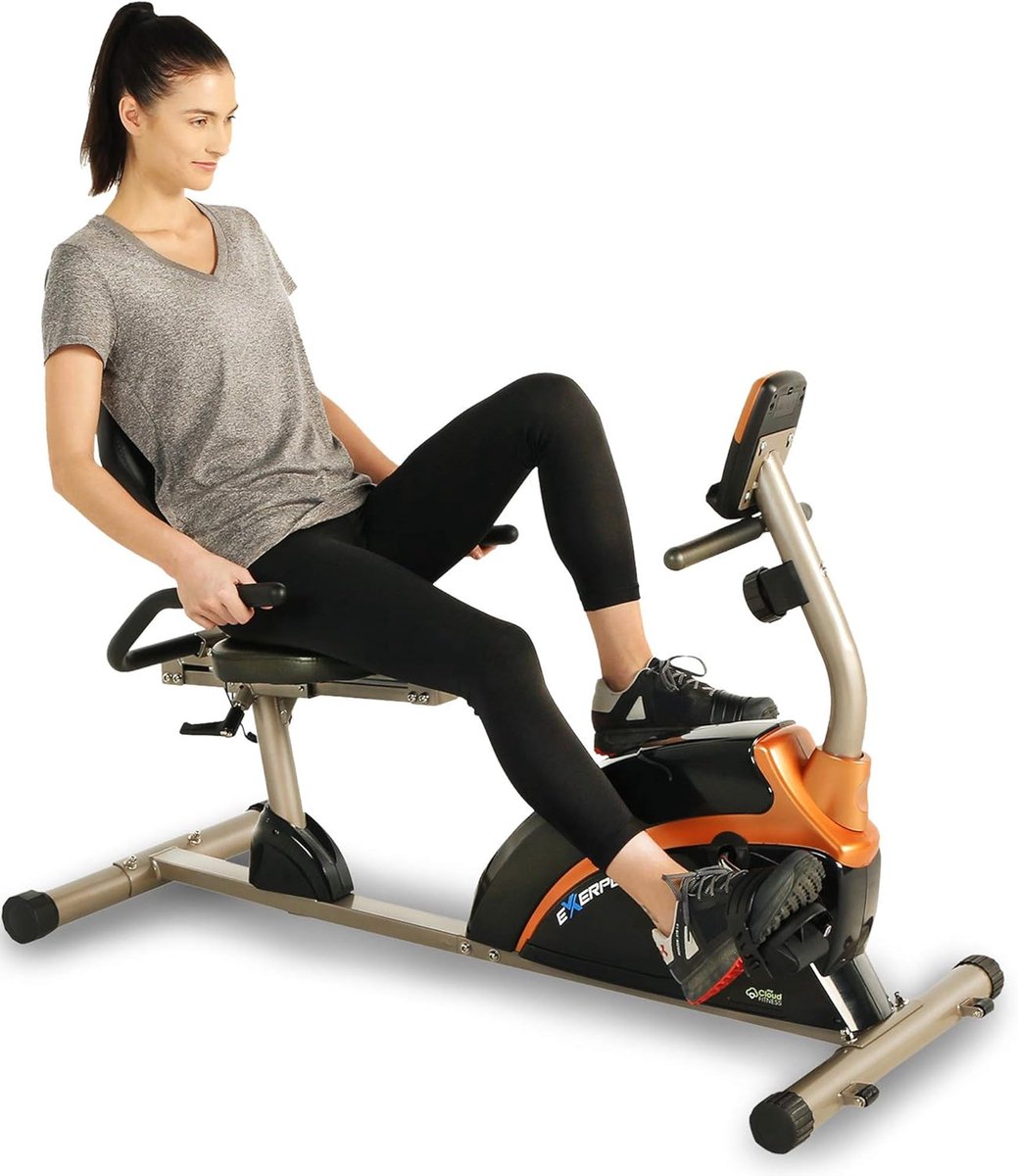 Ligfiets met Pulssensoren en Bluetooth - 300 lbs Capaciteit