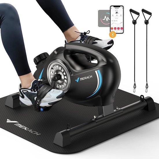 Pedaaltrainer, beentrainer voor thuis, stille motor, 6 snelheden, hometrainer, senioren, thuis, fitnessapparaten