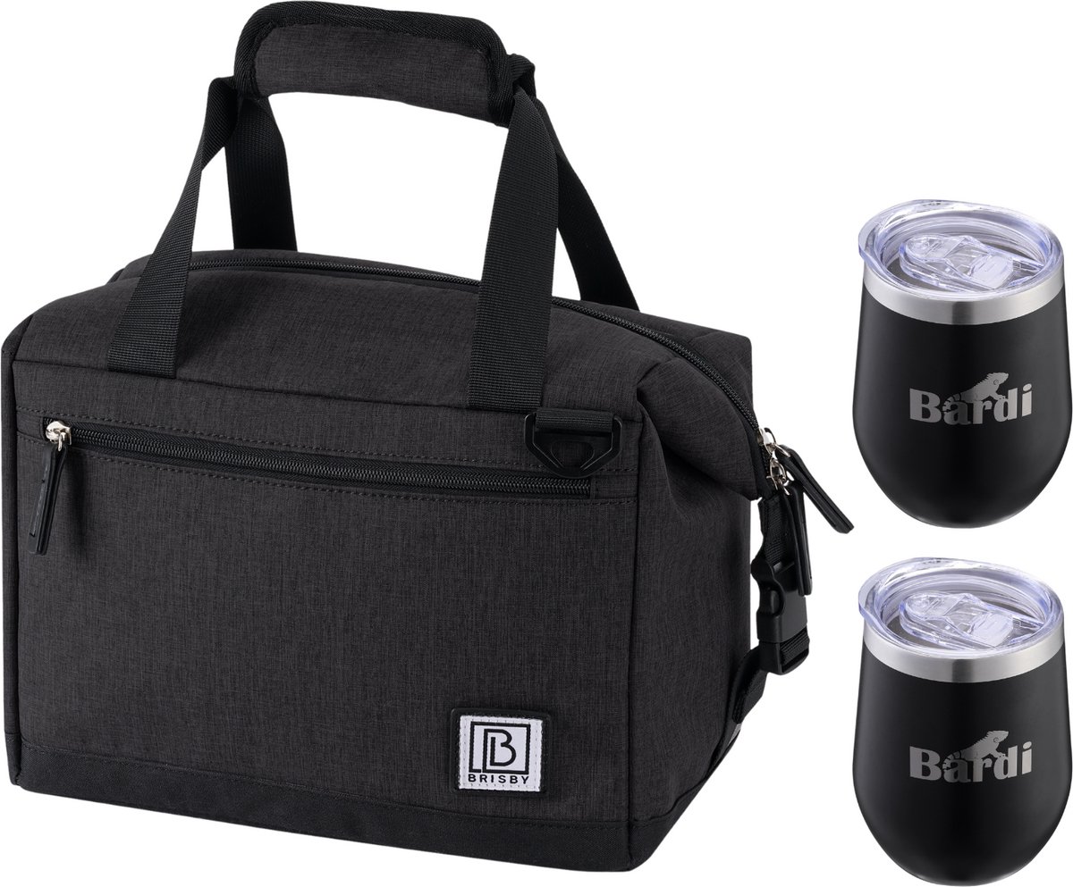 Brisby 12L Koeltas Zwart + Brisby Thermosbeker Set Zwart – Voor wie voorbereid op pad gaat
