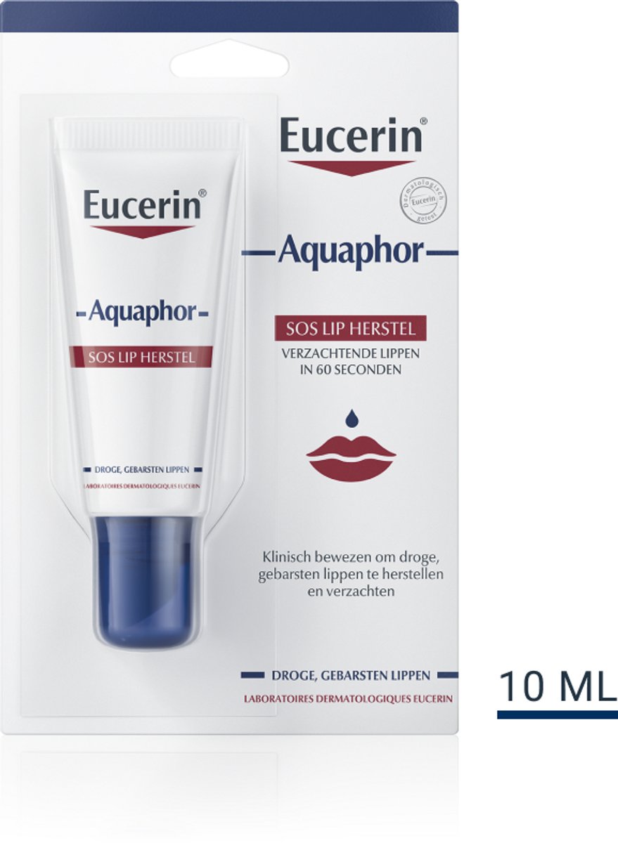 Eucerin Aquaphor SOS Lippenbalsem - Lip Balm - Hydrateert de Droge en Gebarsten Lippen - Ongeparfumeerd - 10 ml — cadeau in Cadeau-ideeën - foto 3