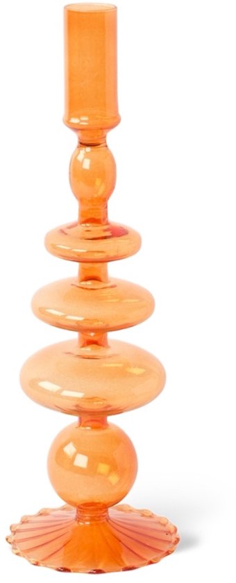 WinQ - Bougeoirs en verre coloré dans une combinaison de taupe et de Koper métallique - Bougeoir en verre - ensemble complet composé de 3 pièces - Décoration de salon - convient aux Bougies chandelles