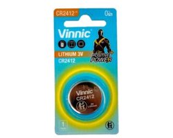 Vinnic CR2412 3V Lithium Knoopcel Batterij 1 Stuk
