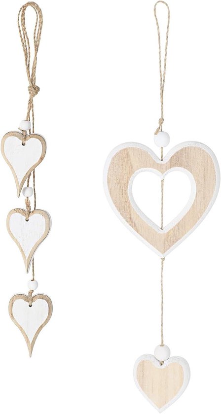 Mooie houtsnippers Anti-vervormde decoratie Lichtgewicht kleine houten hartornamenten kopen vanaf een prijs van 1.5