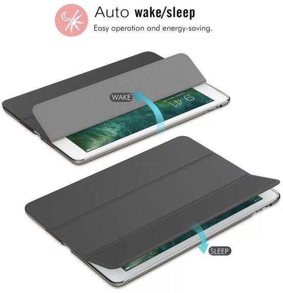 Samsung Galaxy Tab A 10.1 2019 SM-T510 / T515, étui pour tablette avec stylet, étui pour tablette pivotant, étui avec support magnétique, étui à rabat en cuir pour tablette Smart Cover Zwart - HiCHiCO