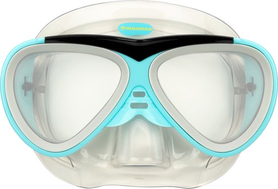 Waimea Duikbril met Snorkel - Kinderen - Blauw - Lens van Gehard Glas