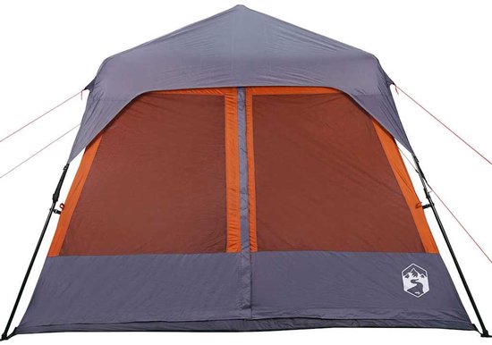 vidaXL - Tent - 9-persoons - waterdicht - snelontgrendeling - grijs - en - oranje van Vidaxl — afbeelding 5