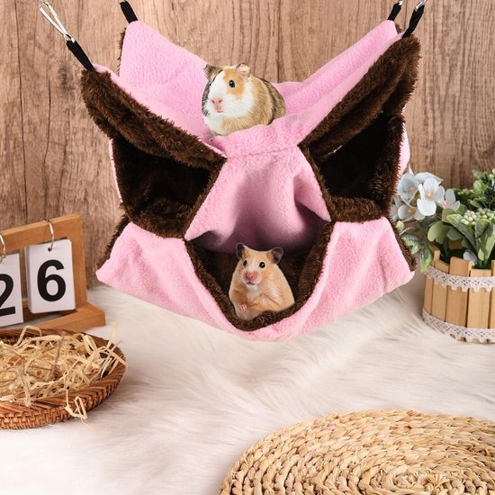 Hangende Warme Huisdier Stapelbed Hangmat, Kleine Dieren Hangmat Voor Vogels Papegaai Eekhoorn Fret Hangend Bed Schuilplaats Voor Rat Suiker Cavia
