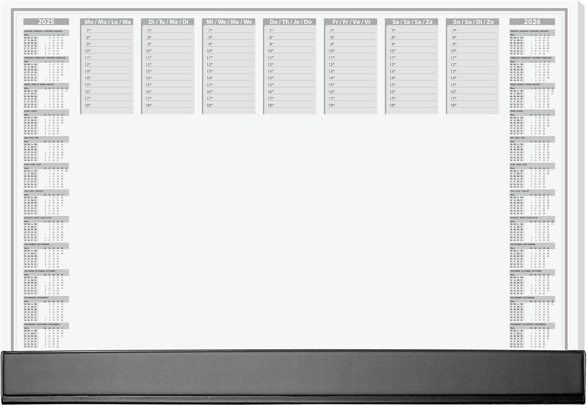 Papieren Bureauonderlegger met Kalender A2 | 40 Vellen voor Notities en Afspraken