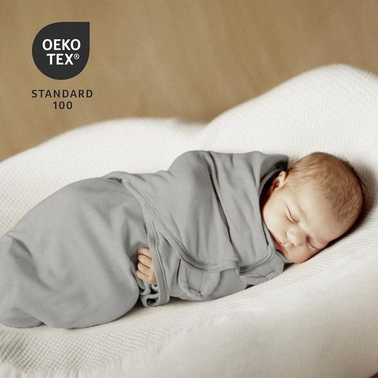 Pucksack voor baby's inbakerdoek voor pasgeborenen slaapzak voor peuters set van 3 luiers 100% biologisch katoen (groen) - 0-3 maanden — afbeelding 5