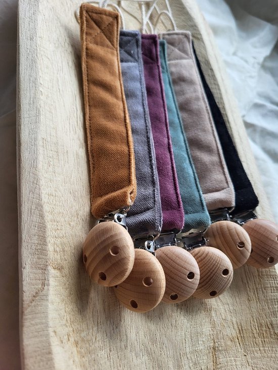 Speenkoord - spenenketting - Baby - Velvet - Zand van Merkloos — afbeelding 2