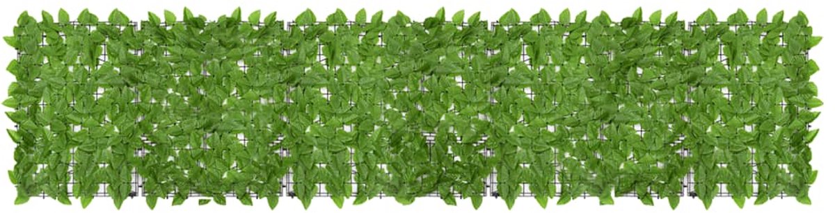 vidaXL Balkonscherm met groene bladeren 300x75 cm