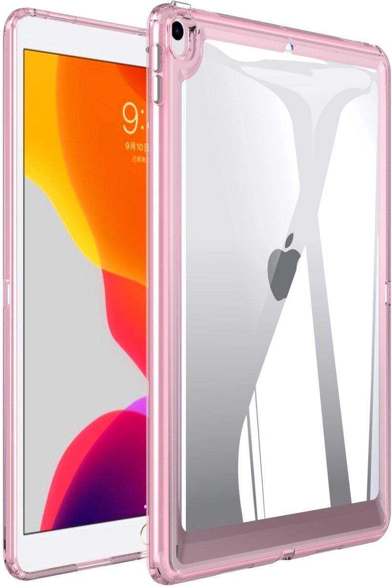 Mobigear Tablethoes geschikt voor Apple iPad Air 4 (2020) Hardcase Backcover | Mobigear Crystal | iPad Air 4 (2020) Case | Back Cover - Transparant / Paars