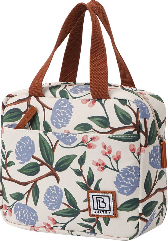 Brisby 4L Koeltas Bloem Wit + Brisby Thermosbeker Set White Flower - De ideale lunchset voor onderweg! van Brisby — afbeelding 2