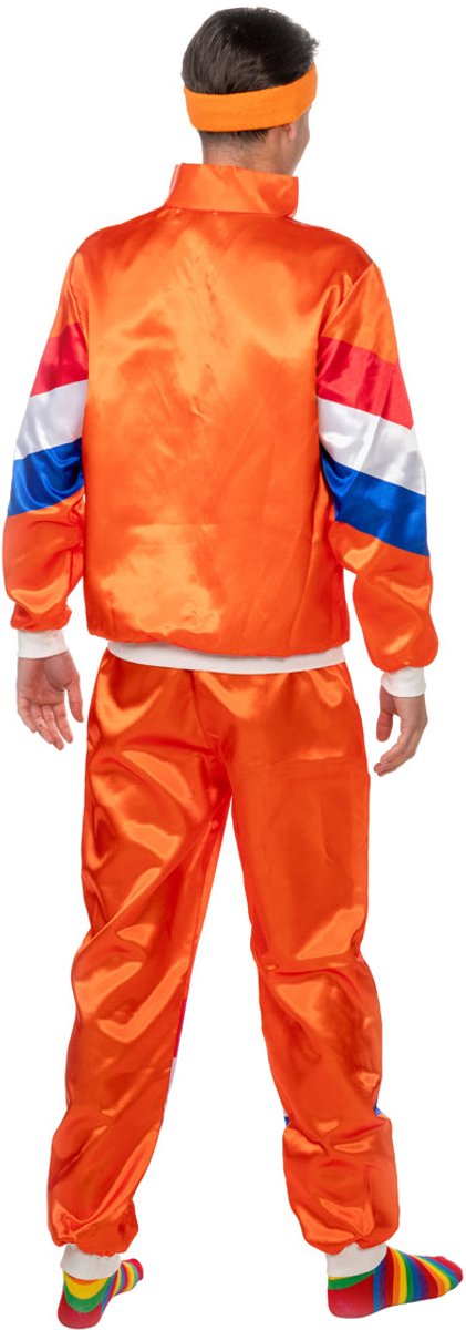 Fout trainingspak - retro - foute kleding - party outfit - Carnaval kostuum - dames - heren - 80s - Holland - oranje - Maat XS/S — afbeelding 4