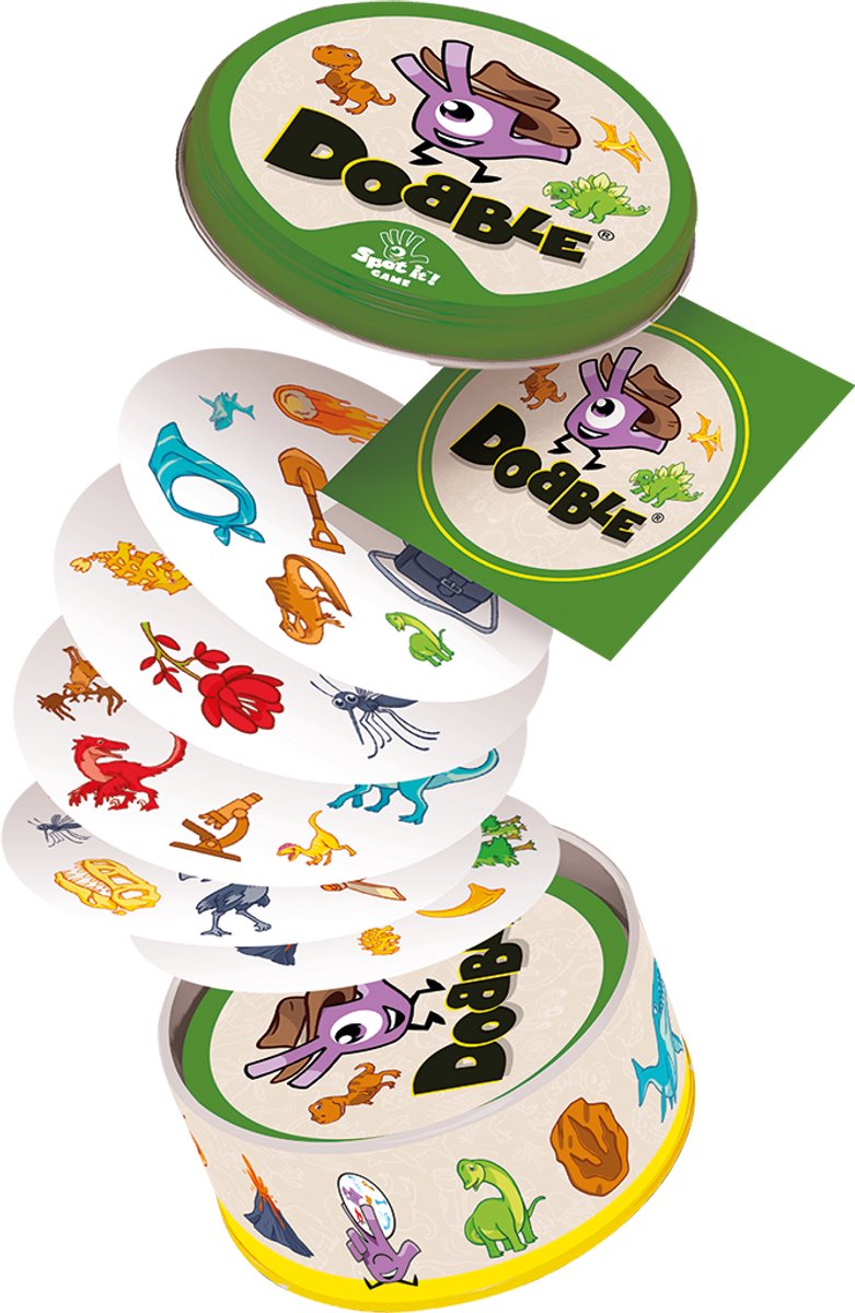 Asmodee Dobble kaartspel Dinosaurs - reactiespel voor kinderen en familie. — afbeelding 3