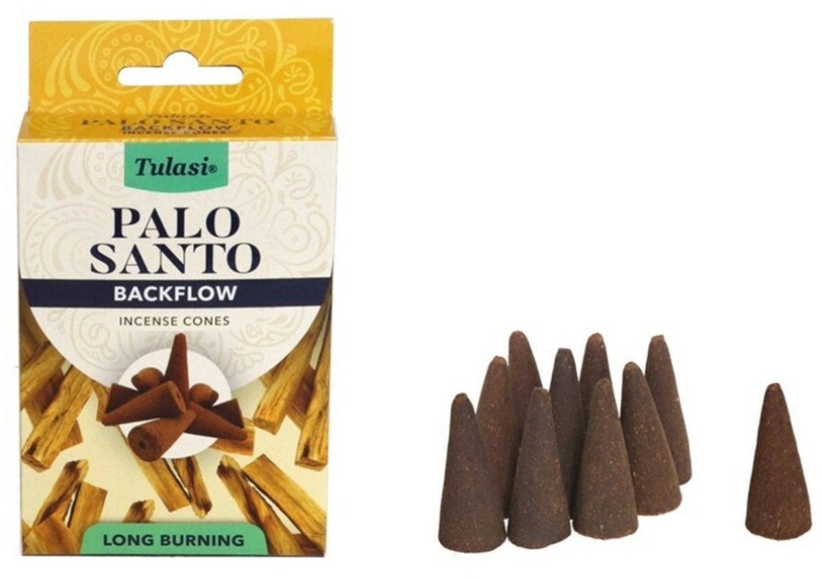 Tulasi Wierook kegeltjes in huisgeur Palo Santo - 20x kleine kegeltjes - Ontspannend - Kalmerend - Heilig hout