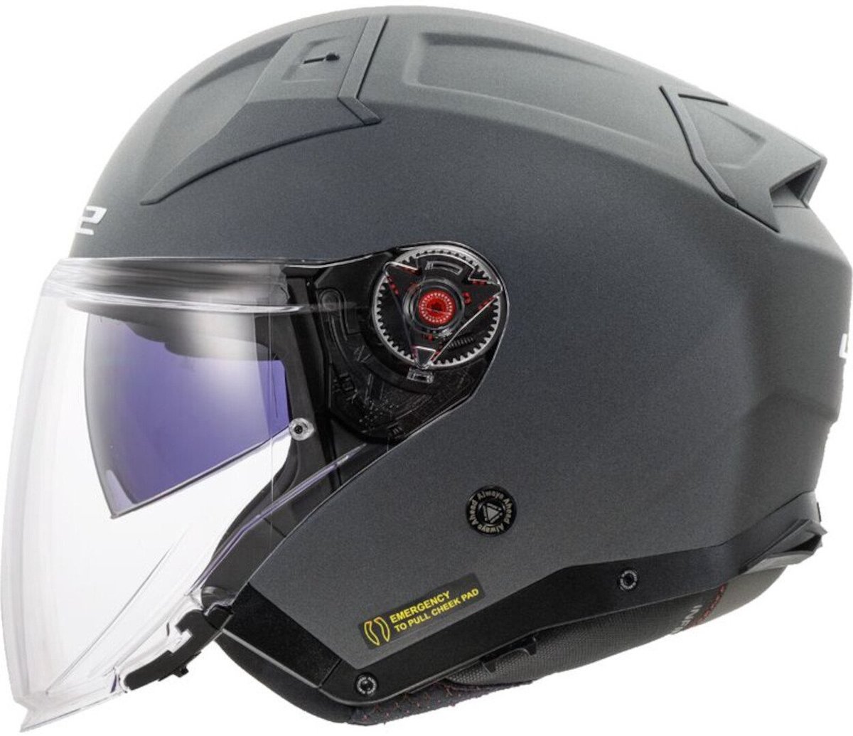 LS2 OF603 Infinity II Solid Beton Grijs 06 Jethelm - Maat XL - Helm