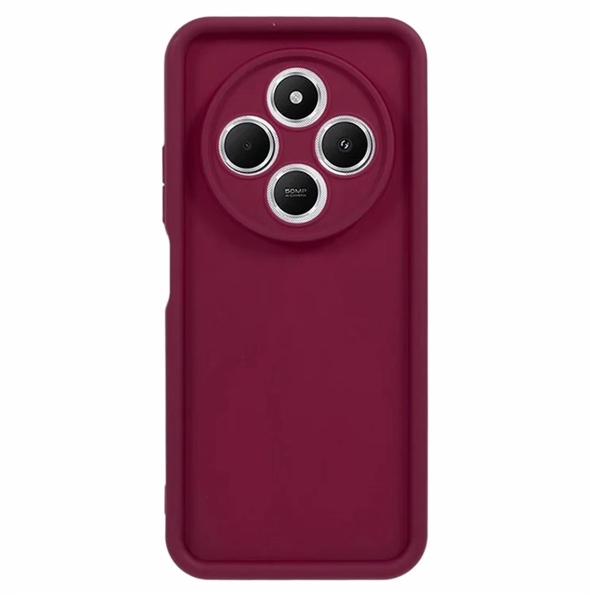 Hoesje voor Xiaomi Redmi 14C / Xiaomi Poco C75 - Phonesta Grooved Silicone Back Cover - Rood