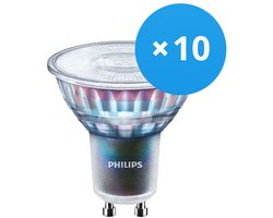 Voordeelpak 10x Philips MASTER LED Spot ExpertColor GU10 PAR16 5.5W 400lm 36D - 940 Koel Wit | Beste Kleurweergave - Dimbaar - Vervangt 50W